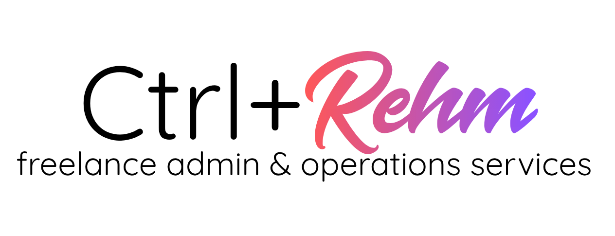 CTRL+Rehm - freelance admin & operations services